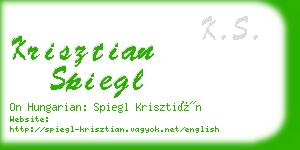 krisztian spiegl business card